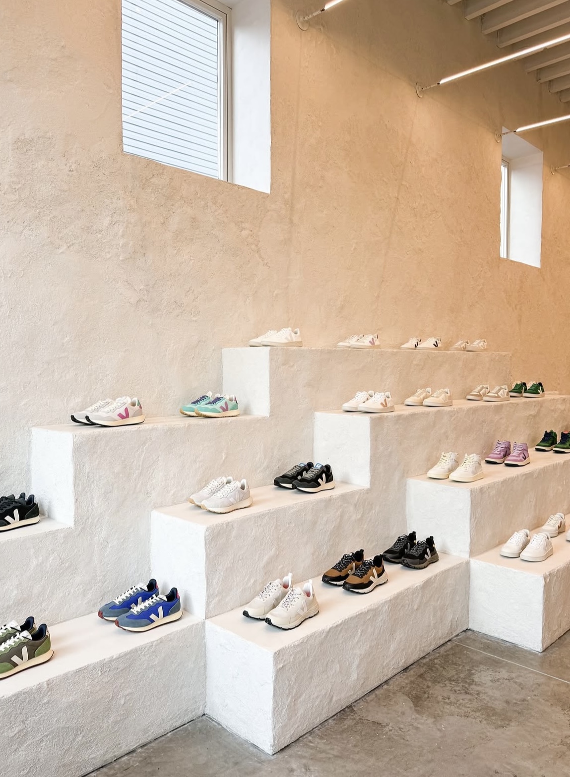 retail space with vega plaster